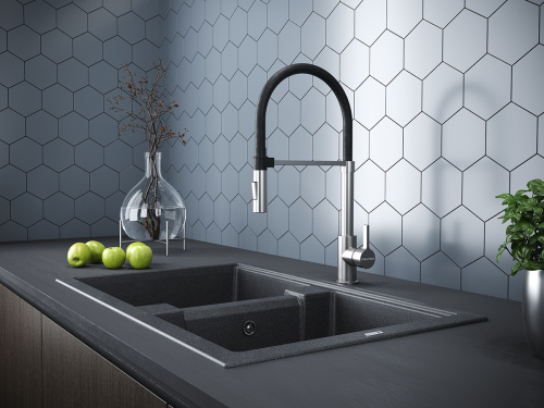 Смеситель для кухни Paulmark HALT Ha214021-BS на раковину никель - фото 4